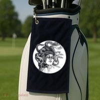 Greek Snakes Ancient Greece Mythology Gothic Goddess Golf Towel thumb 2