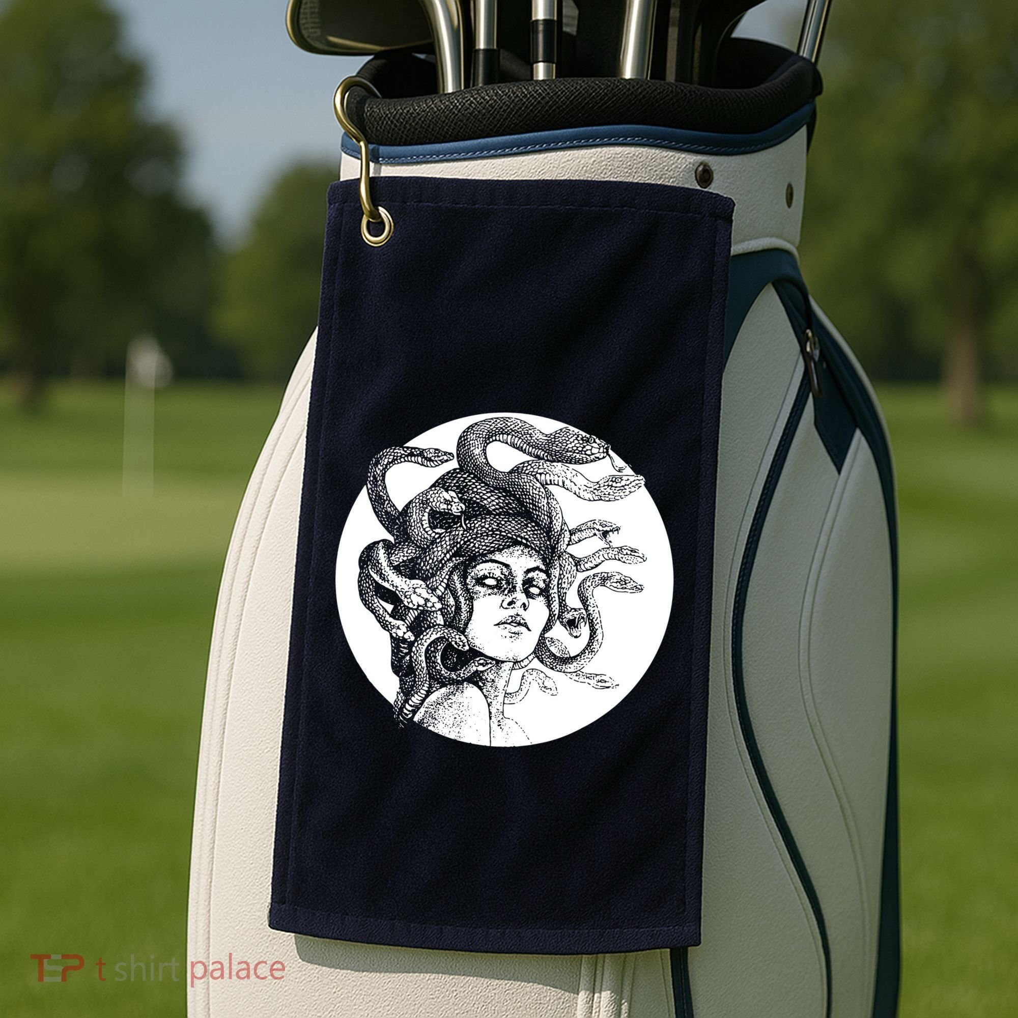 Greek Snakes Ancient Greece Mythology Gothic Goddess Golf Towel