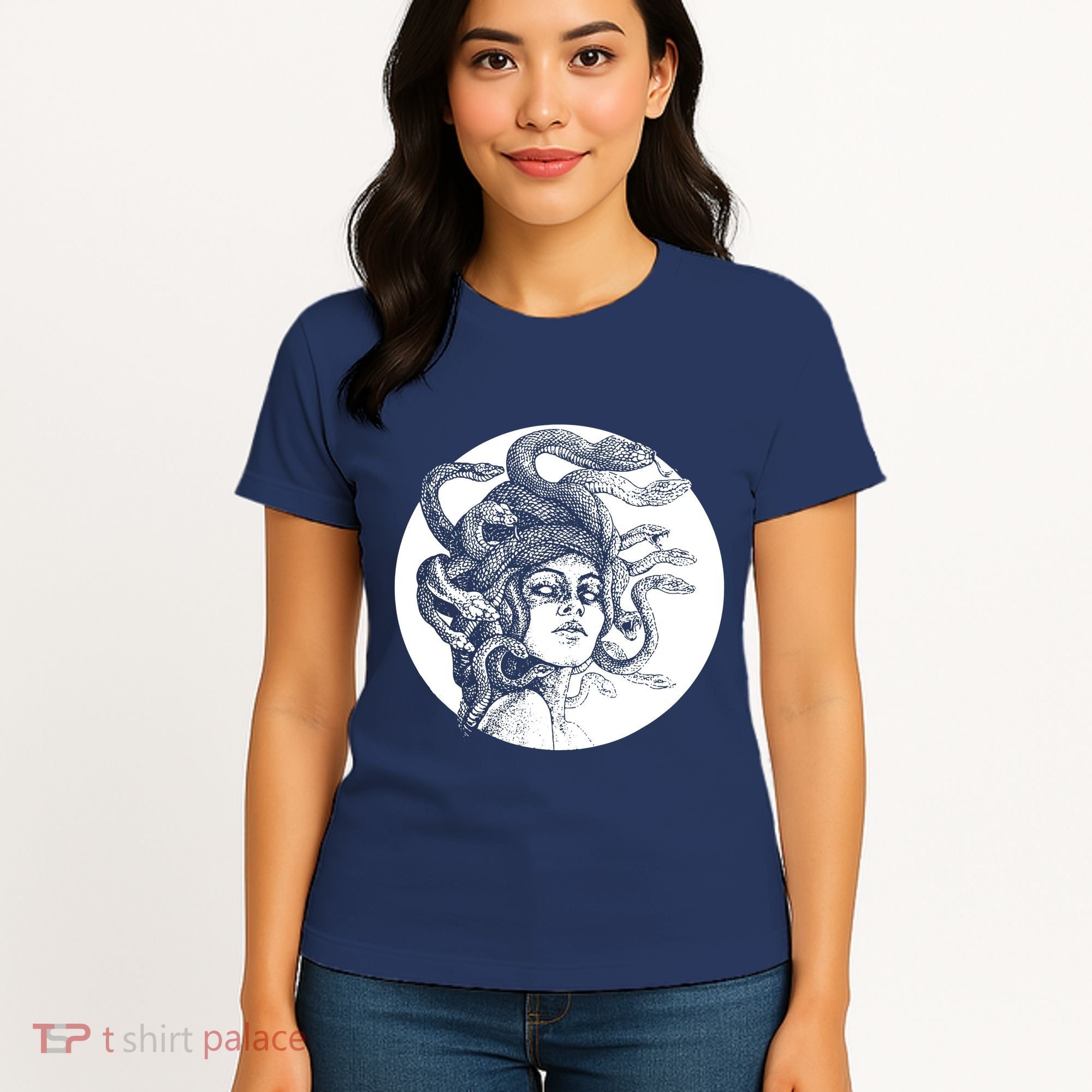 Greek Snakes Ancient Greece Mythology Gothic Goddess Women's T-Shirt