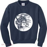 Greek Snakes Ancient Greece Mythology Gothic Goddess Kids Sweatshirt thumb 0