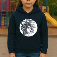 Greek Snakes Ancient Greece Mythology Gothic Goddess Kids Hoodie thumb 3