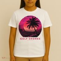 Gulf Shores Alabama Vintage Summer Vacation Retro Palm Trees T-Shirt thumb 4