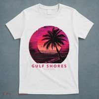 Gulf Shores Alabama Vintage Summer Vacation Retro Palm Trees T-Shirt thumb 5