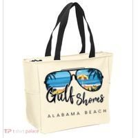 Gulf Shores Alabama Palm Tree Sunglasses Souvenir Tote Bag thumb 2