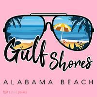 Gulf Shores Alabama Palm Tree Sunglasses Souvenir Coaster thumb 2