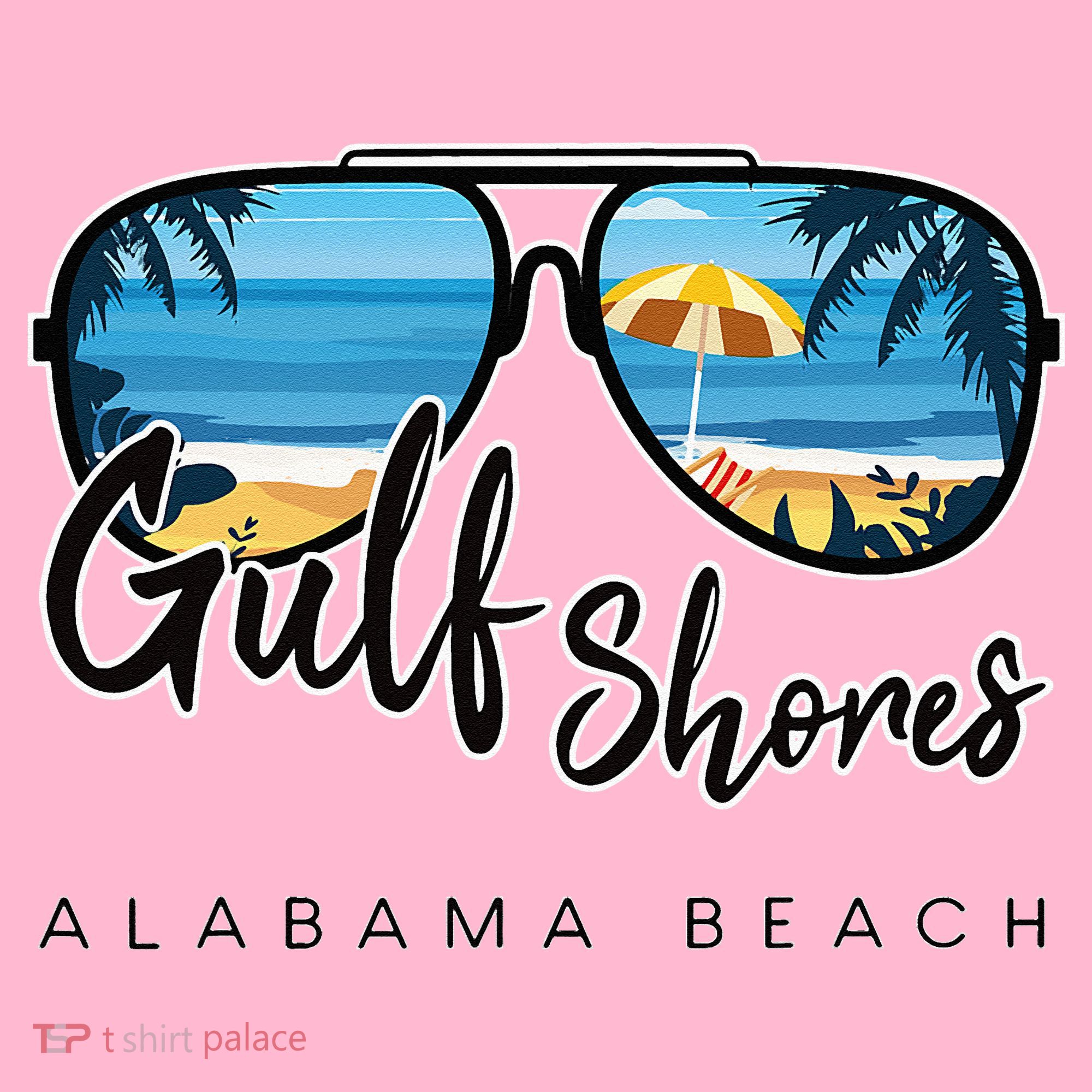 Gulf Shores Alabama Palm Tree Sunglasses Souvenir Coaster