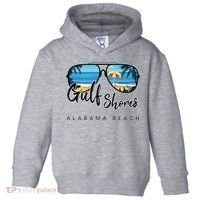 Gulf Shores Alabama Palm Tree Sunglasses Souvenir Toddler Hoodie thumb 0