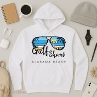 Gulf Shores Alabama Palm Tree Sunglasses Souvenir Hoodie thumb 3