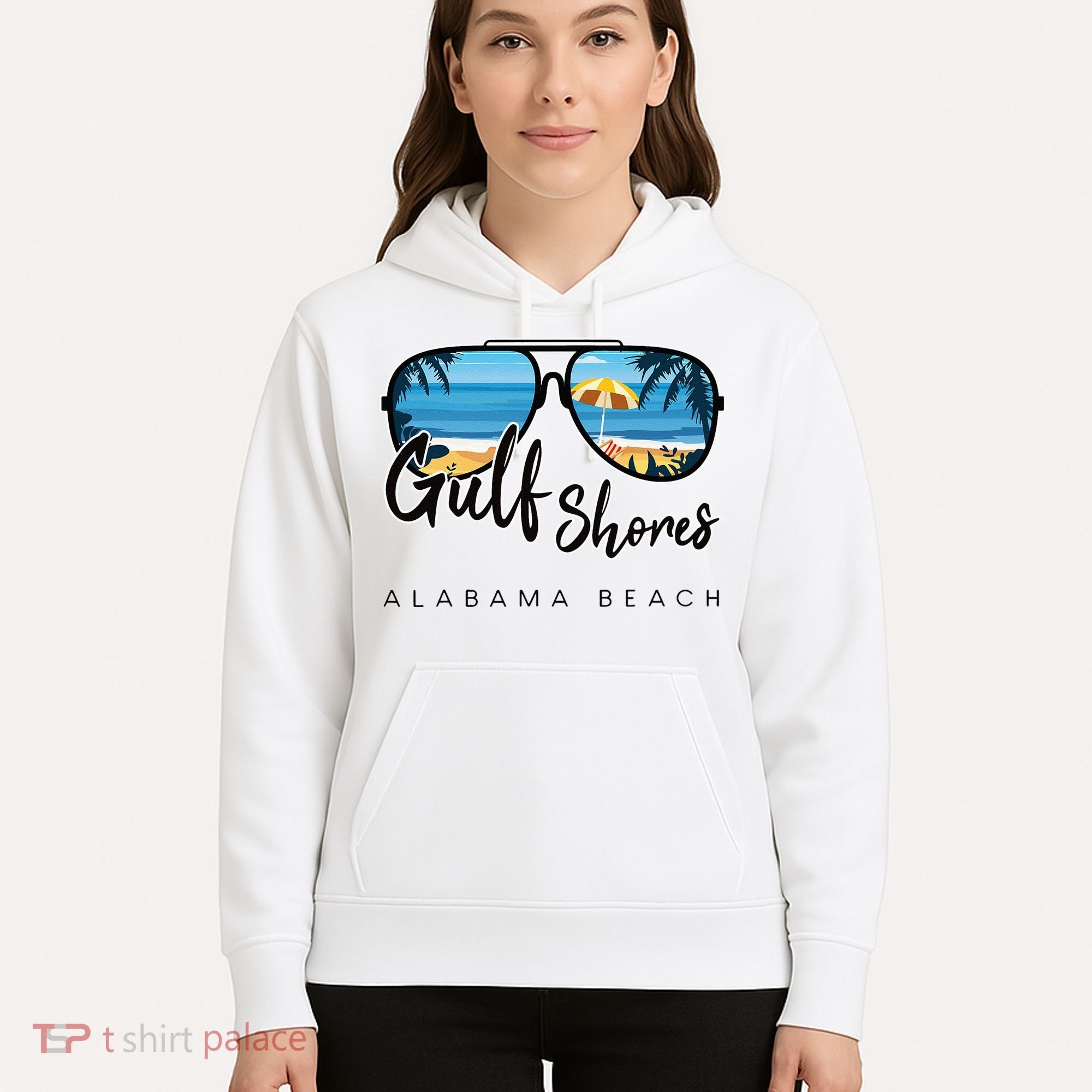 Gulf Shores Alabama Palm Tree Sunglasses Souvenir Hoodie