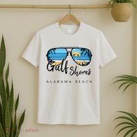 Gulf Shores Alabama Palm Tree Sunglasses Souvenir T-Shirt thumb 2