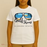 Gulf Shores Alabama Palm Tree Sunglasses Souvenir T-Shirt thumb 4