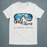 Gulf Shores Alabama Palm Tree Sunglasses Souvenir T-Shirt thumb 5