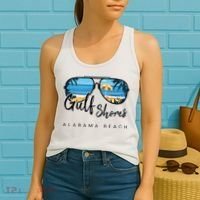 Gulf Shores Alabama Palm Tree Sunglasses Souvenir Women's Tank Top thumb 2