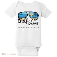 Gulf Shores Alabama Palm Tree Sunglasses Souvenir Baby Bodysuit thumb 0