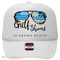 Gulf Shores Alabama Palm Tree Sunglasses Souvenir Hat thumb 0