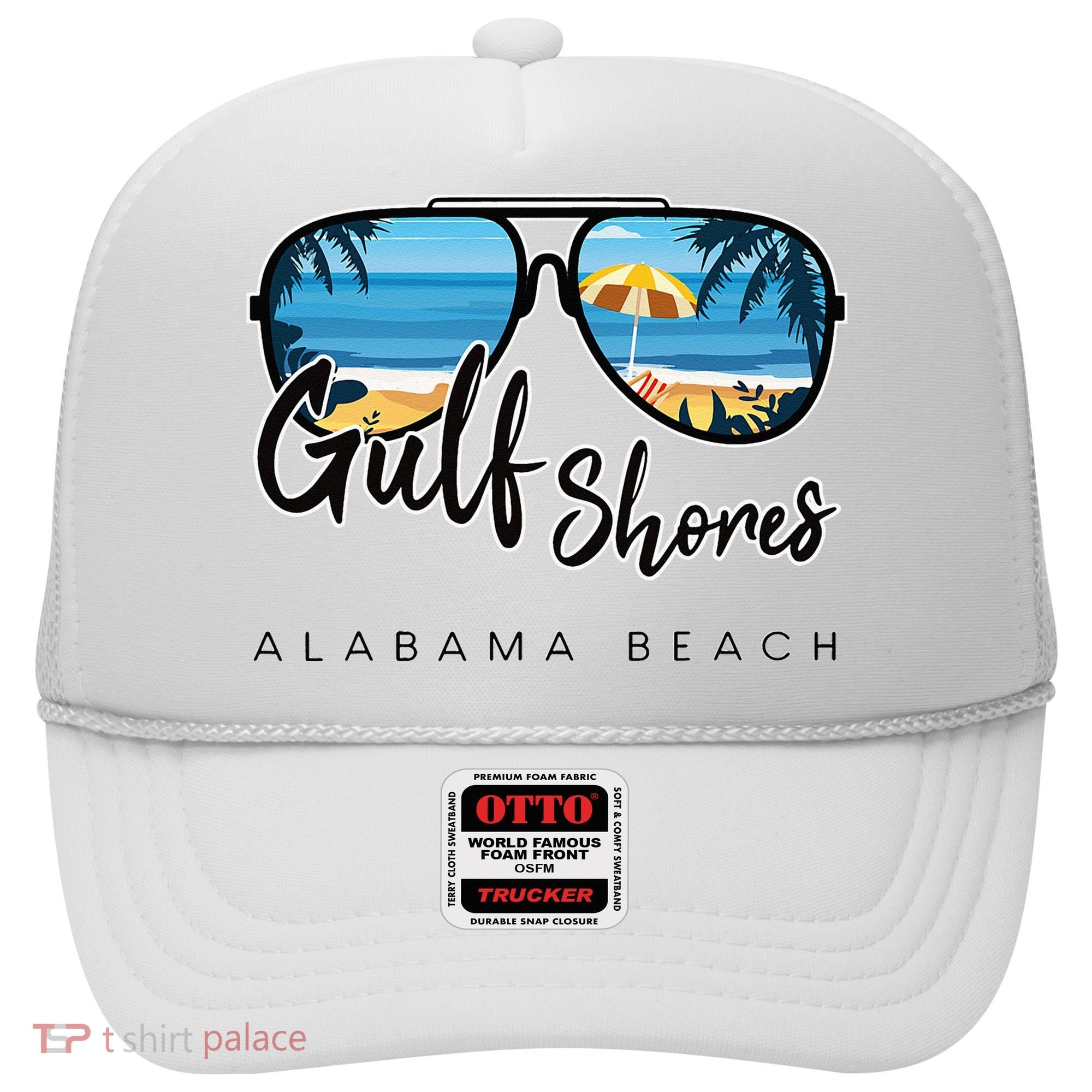 Gulf Shores Alabama Palm Tree Sunglasses Souvenir Hat