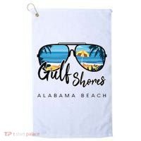 Gulf Shores Alabama Palm Tree Sunglasses Souvenir Golf Towel thumb 0