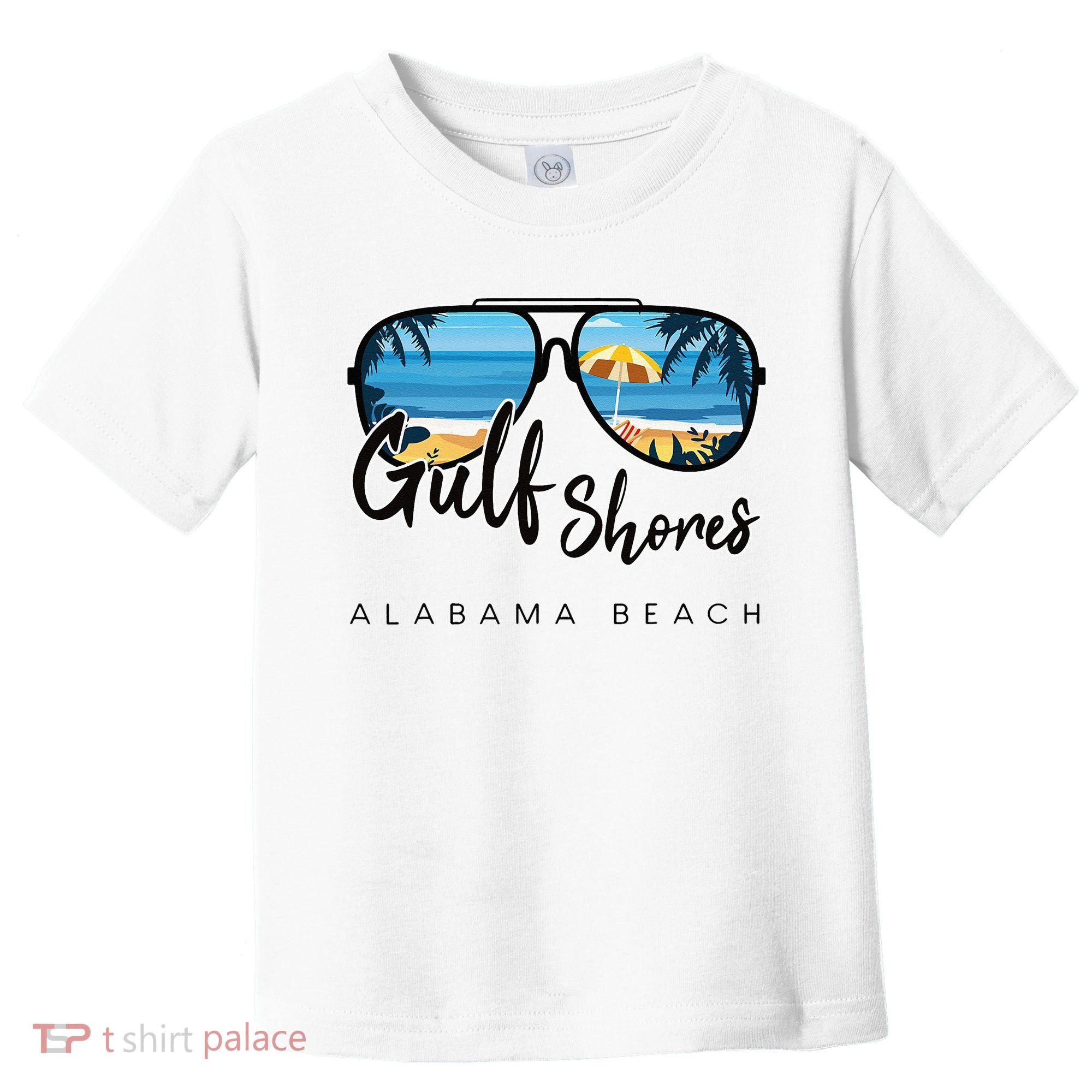 Gulf Shores Alabama Palm Tree Sunglasses Souvenir Toddler T-Shirt