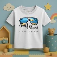 Gulf Shores Alabama Palm Tree Sunglasses Souvenir Toddler T-Shirt thumb 3