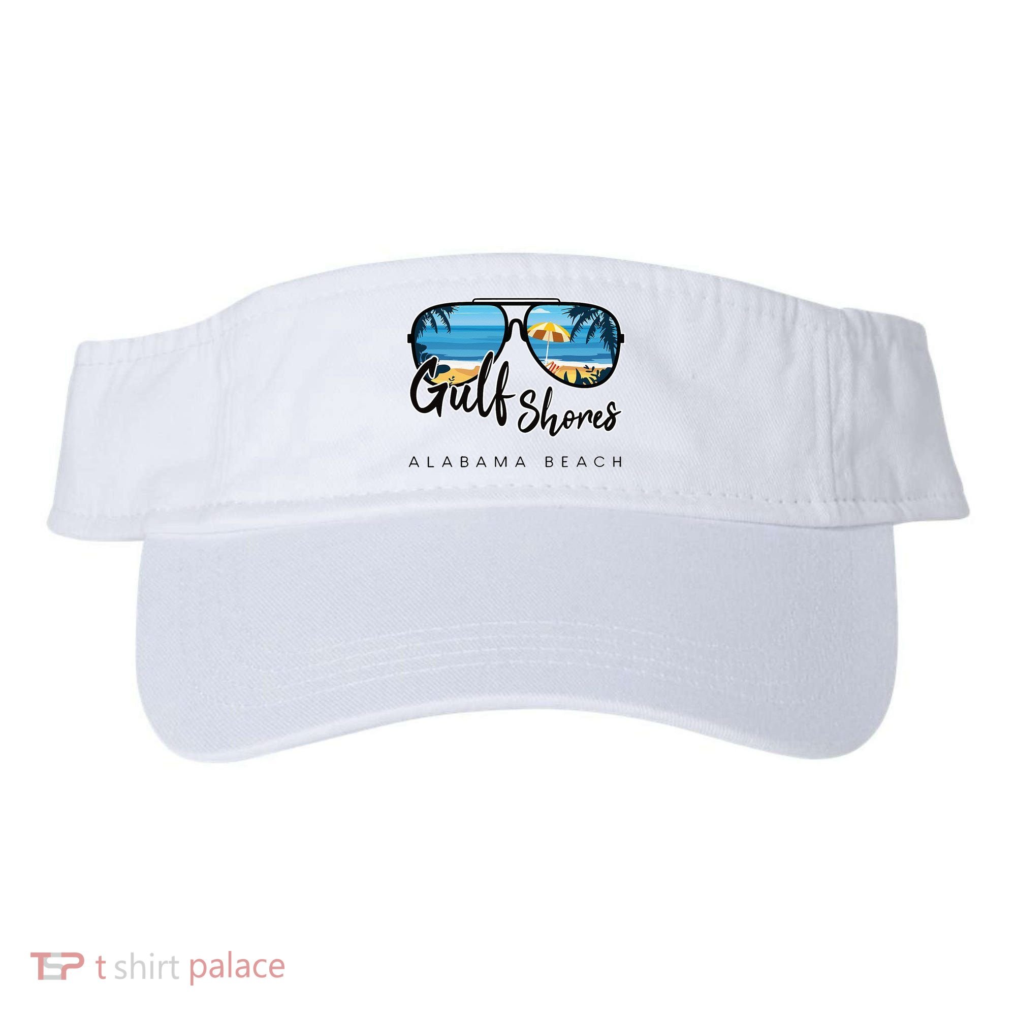 Gulf Shores Alabama Palm Tree Sunglasses Souvenir Visor