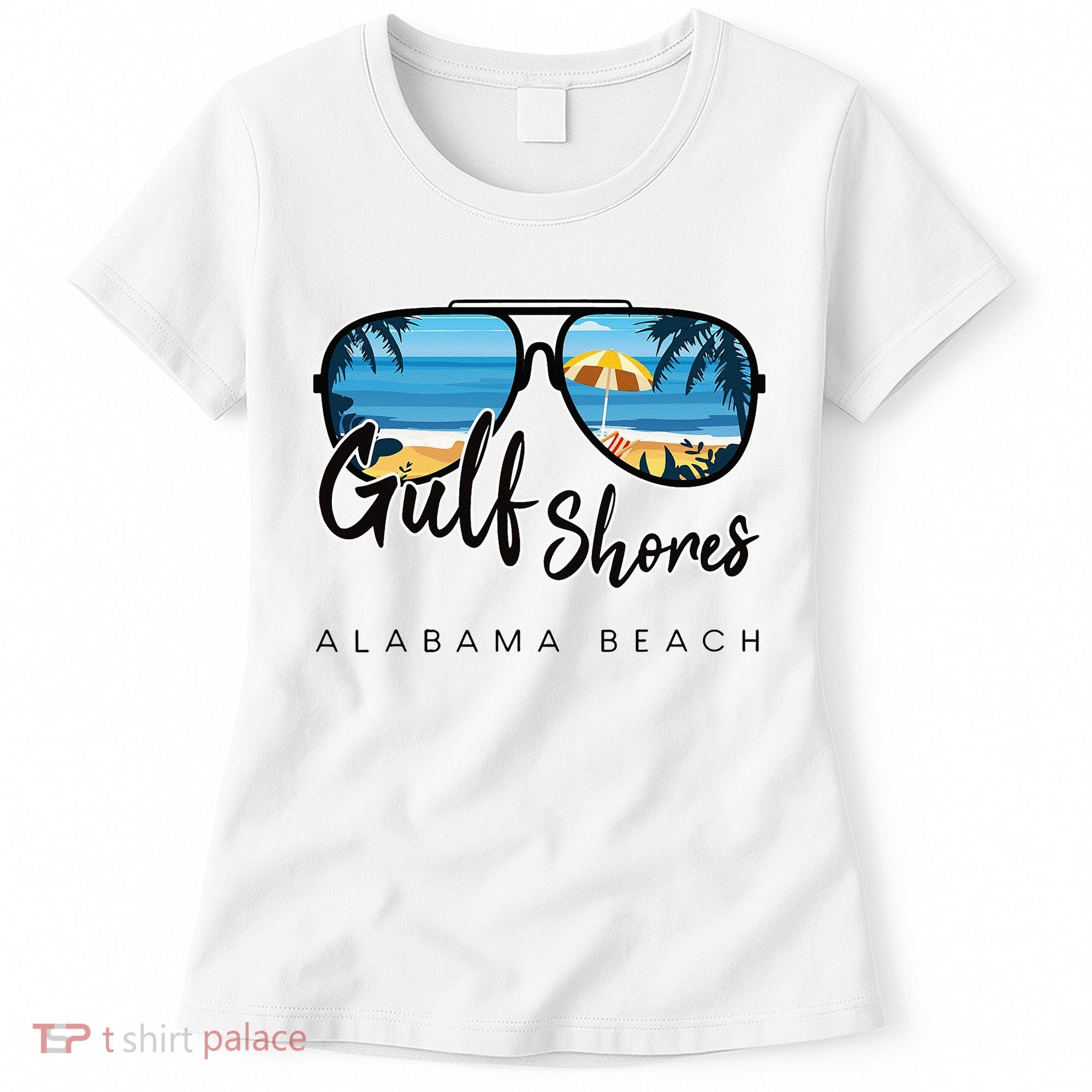 Gulf Shores Alabama Palm Tree Sunglasses Souvenir Women's T-Shirt