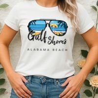 Gulf Shores Alabama Palm Tree Sunglasses Souvenir Women's T-Shirt thumb 2