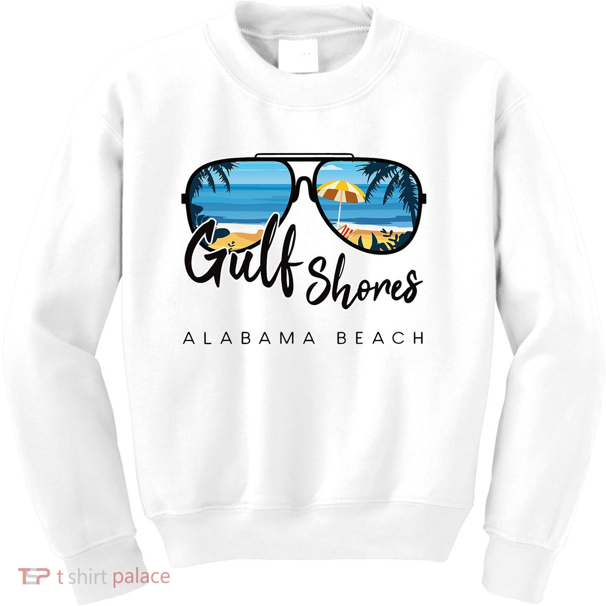 Gulf Shores Alabama Palm Tree Sunglasses Souvenir Kids Sweatshirt
