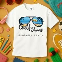 Gulf Shores Alabama Palm Tree Sunglasses Souvenir Kids T-Shirt thumb 3
