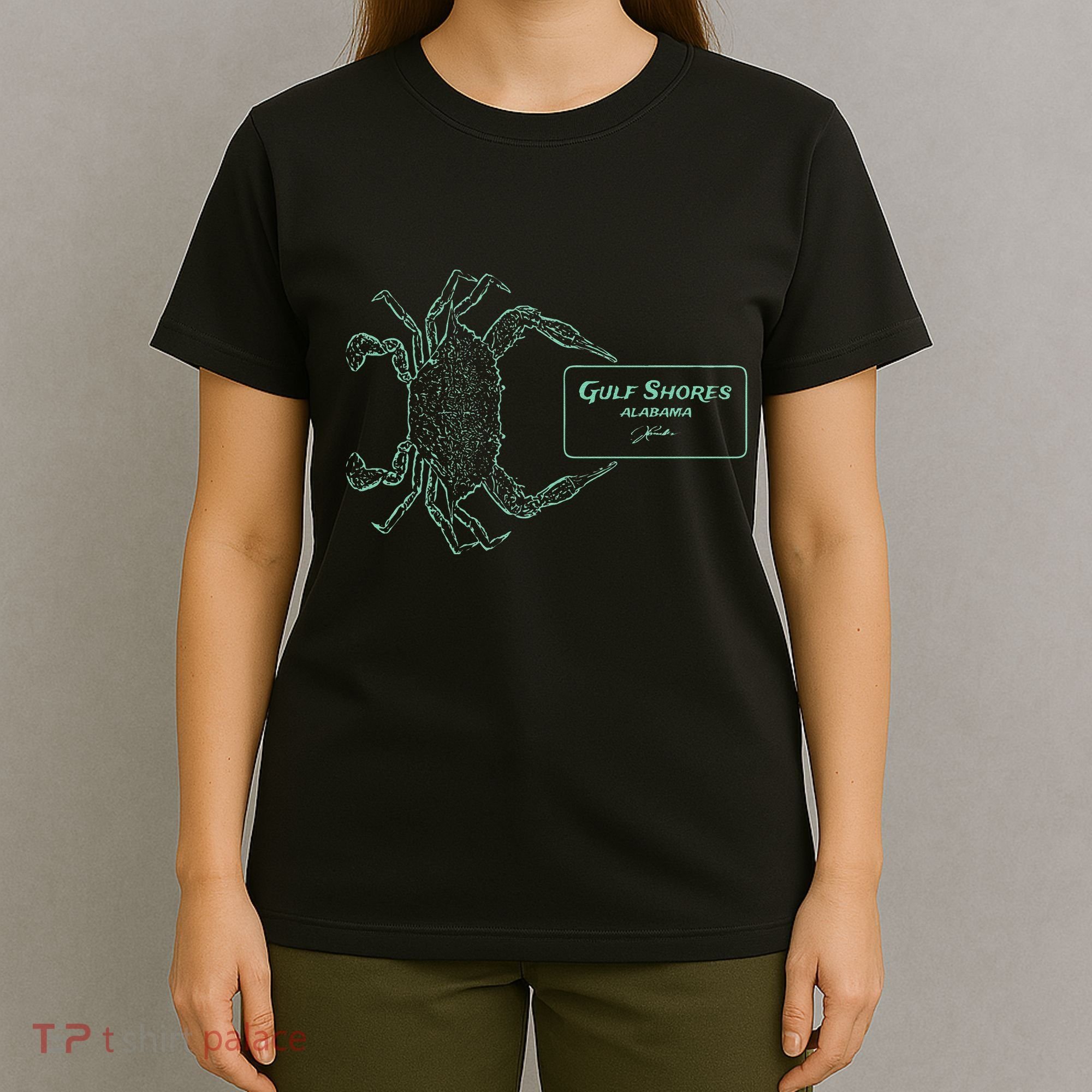 Gulf Shores Al Blue Crab With Card T-Shirt