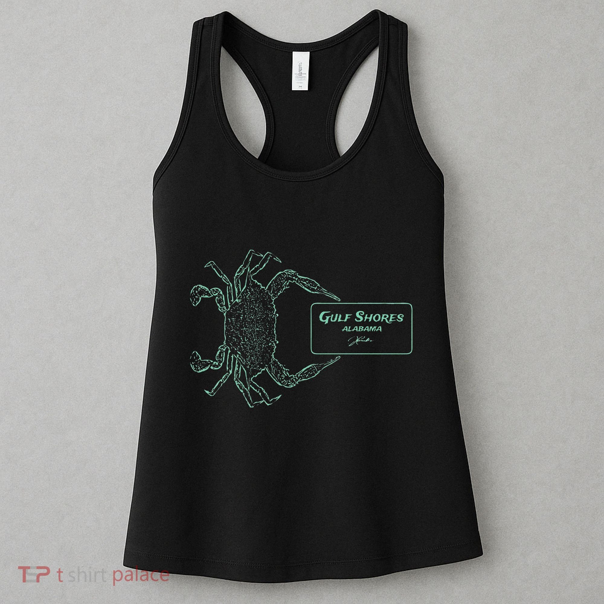 Gulf Shores Al Blue Crab With Card Women's Tank Top