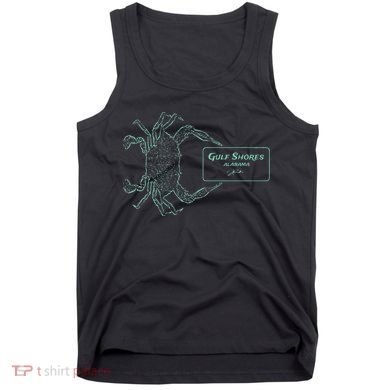 Gulf Shores Al Blue Crab With Card Tank Top