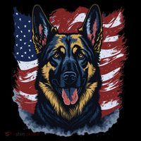 German Shepherd American Flag Usa Patriotic Dog Gift Coffee Mug thumb 5