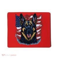 German Shepherd American Flag Usa Patriotic Dog Gift Mousepad thumb 0