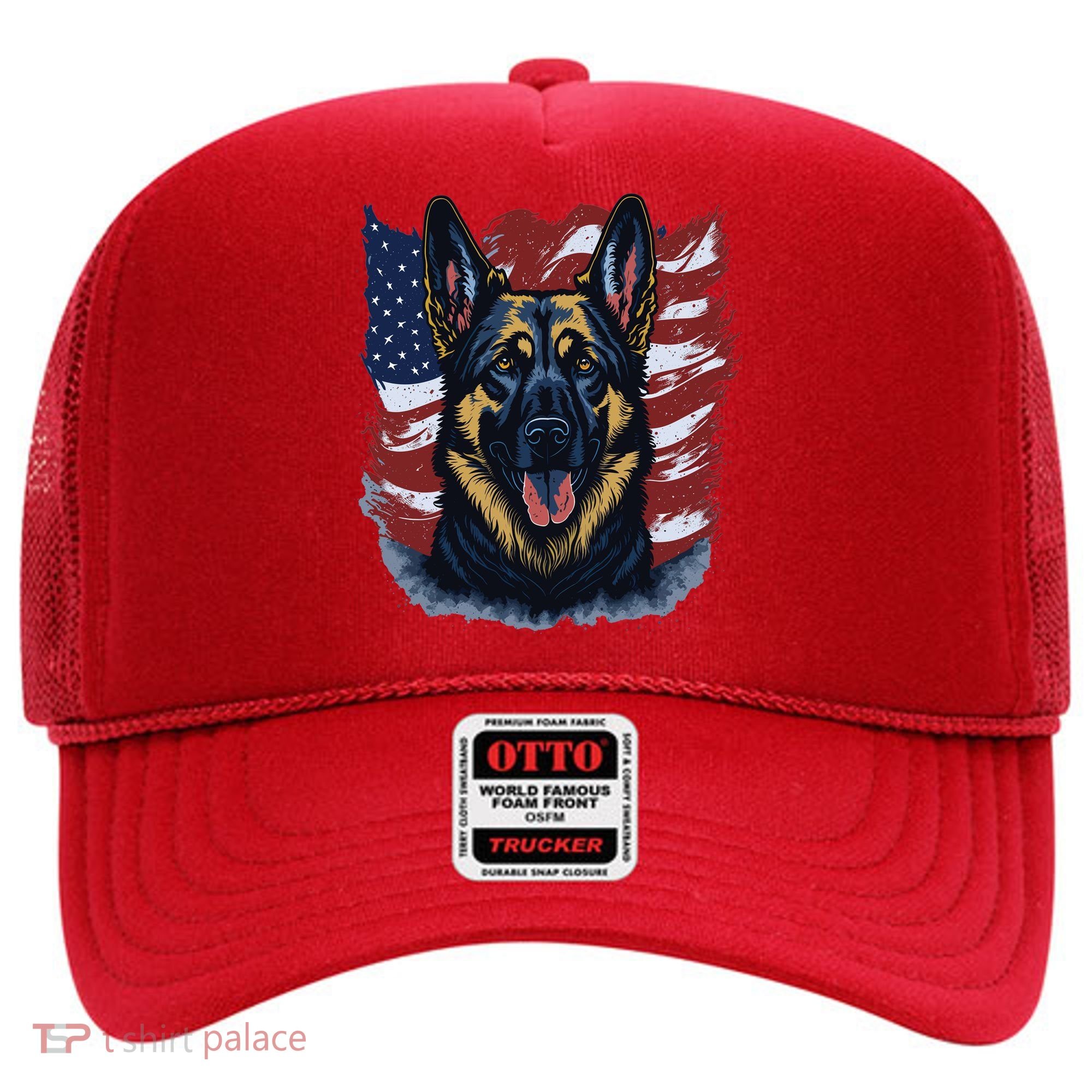 German Shepherd American Flag Usa Patriotic Dog Gift Hat
