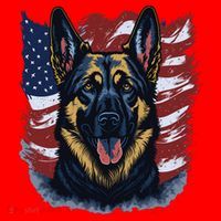 German Shepherd American Flag Usa Patriotic Dog Gift Visor thumb 3