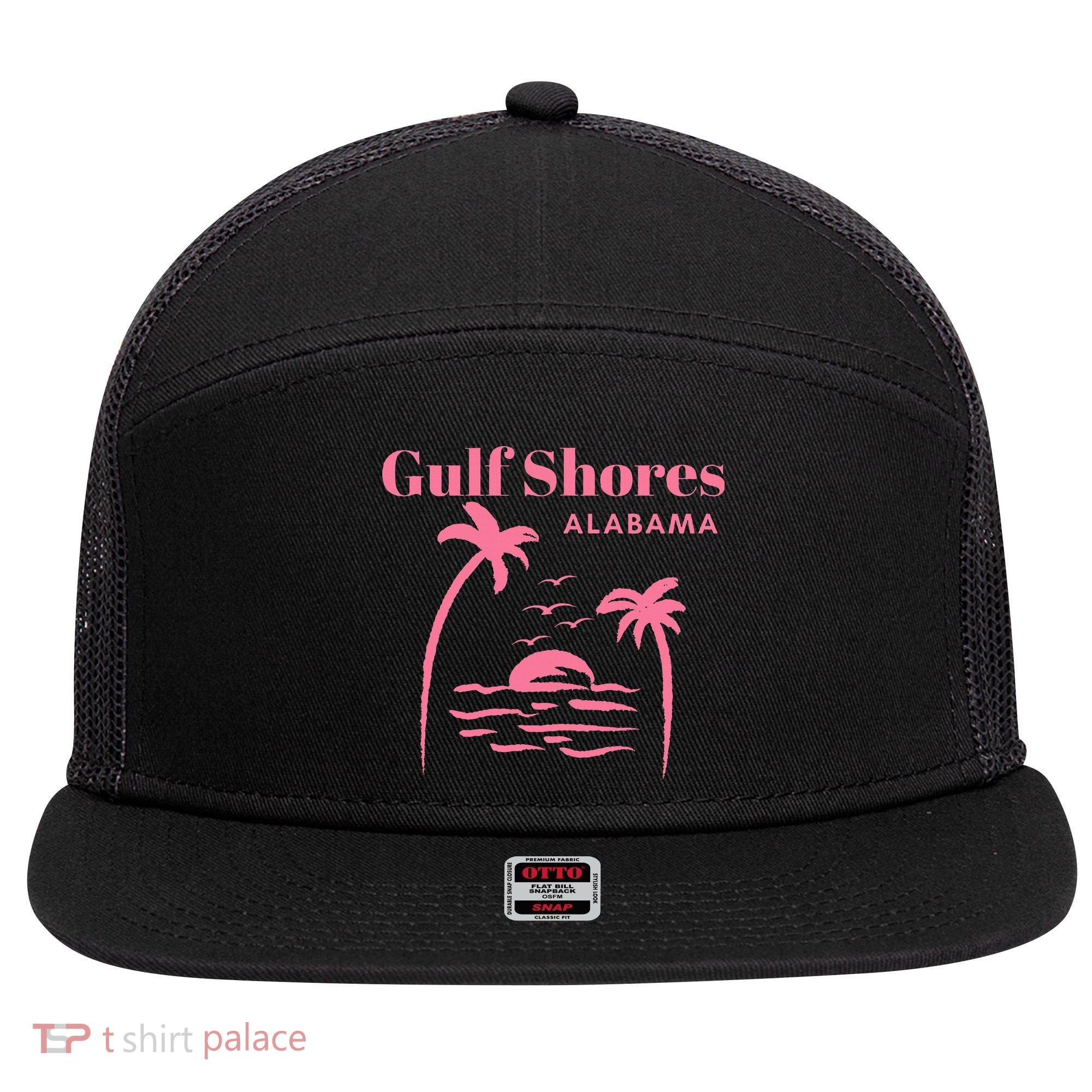 Gulf Shores Alabama Vacation 7 Panel Mesh Trucker Snapback Hat