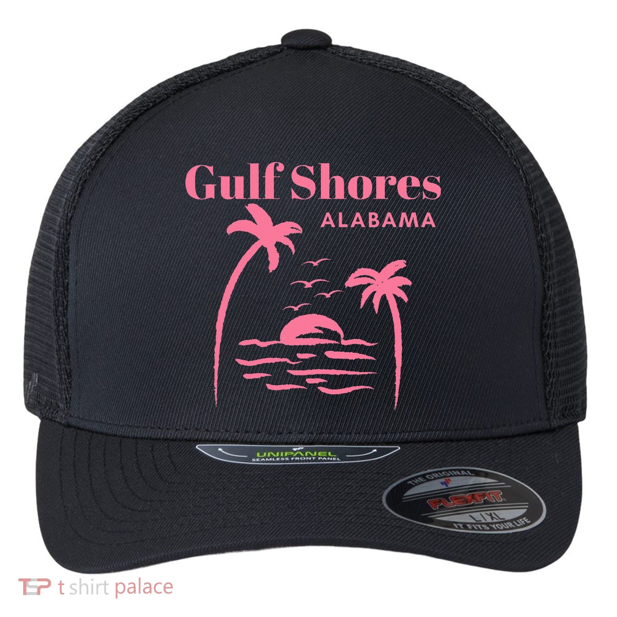 Gulf Shores Alabama Vacation Flexfit Unipanel Trucker Cap