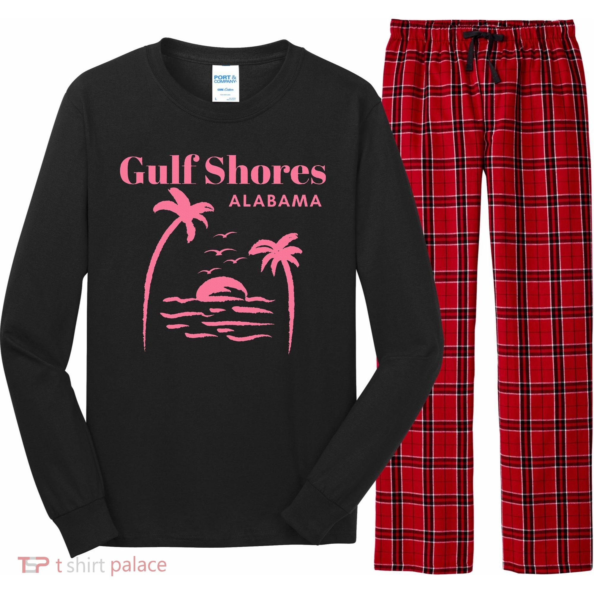Gulf Shores Alabama Vacation Long Sleeve Pajama Set