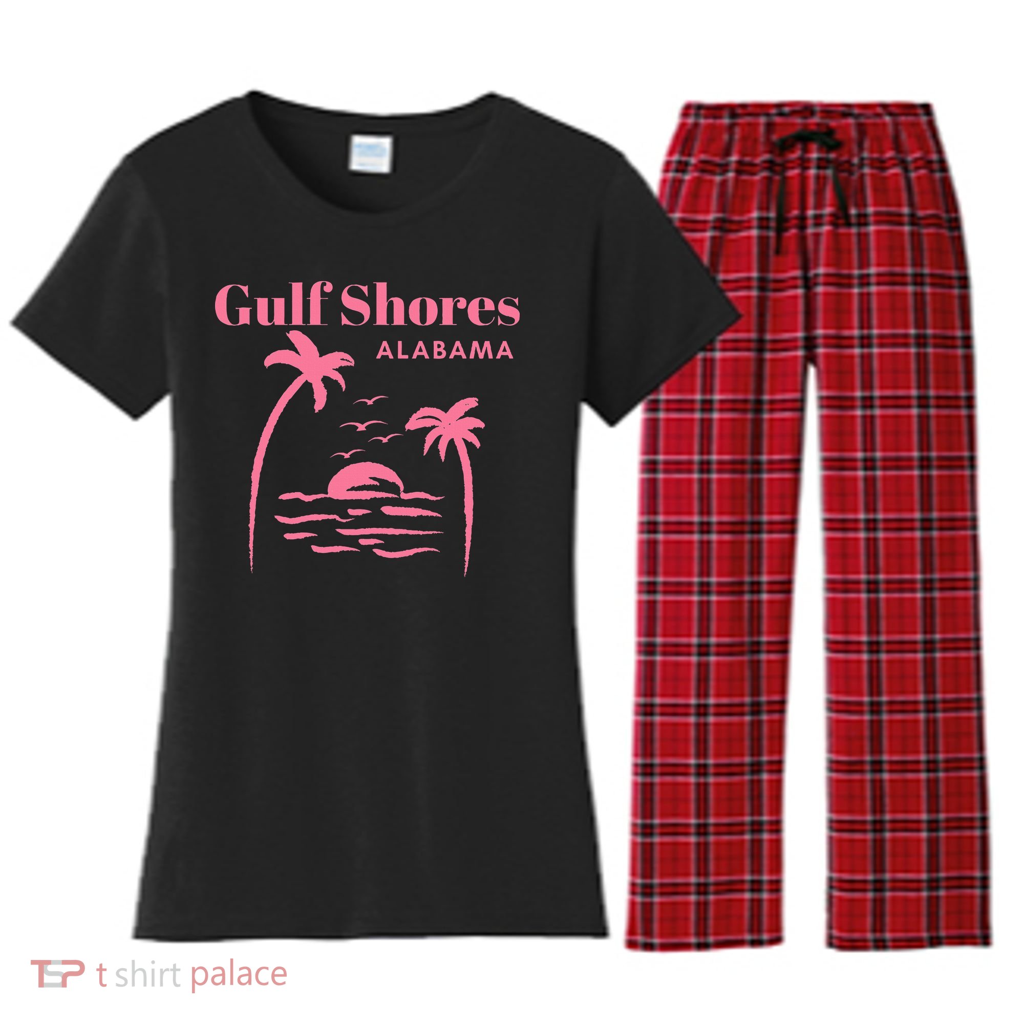 Gulf Shores Alabama Vacation Women's Flannel Pajama Set