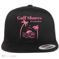 Gulf Shores Alabama Vacation Flat Bill Trucker Hat thumb 0