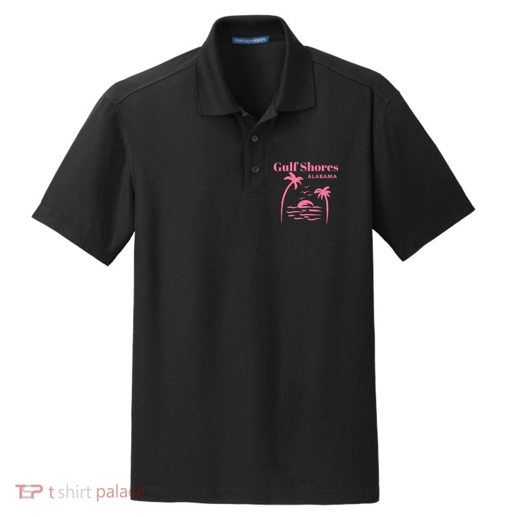 Gulf Shores Alabama Vacation Dry Zone Grid Polo