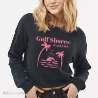 Gulf Shores Alabama Vacation Cropped Pullover Crew thumb 2