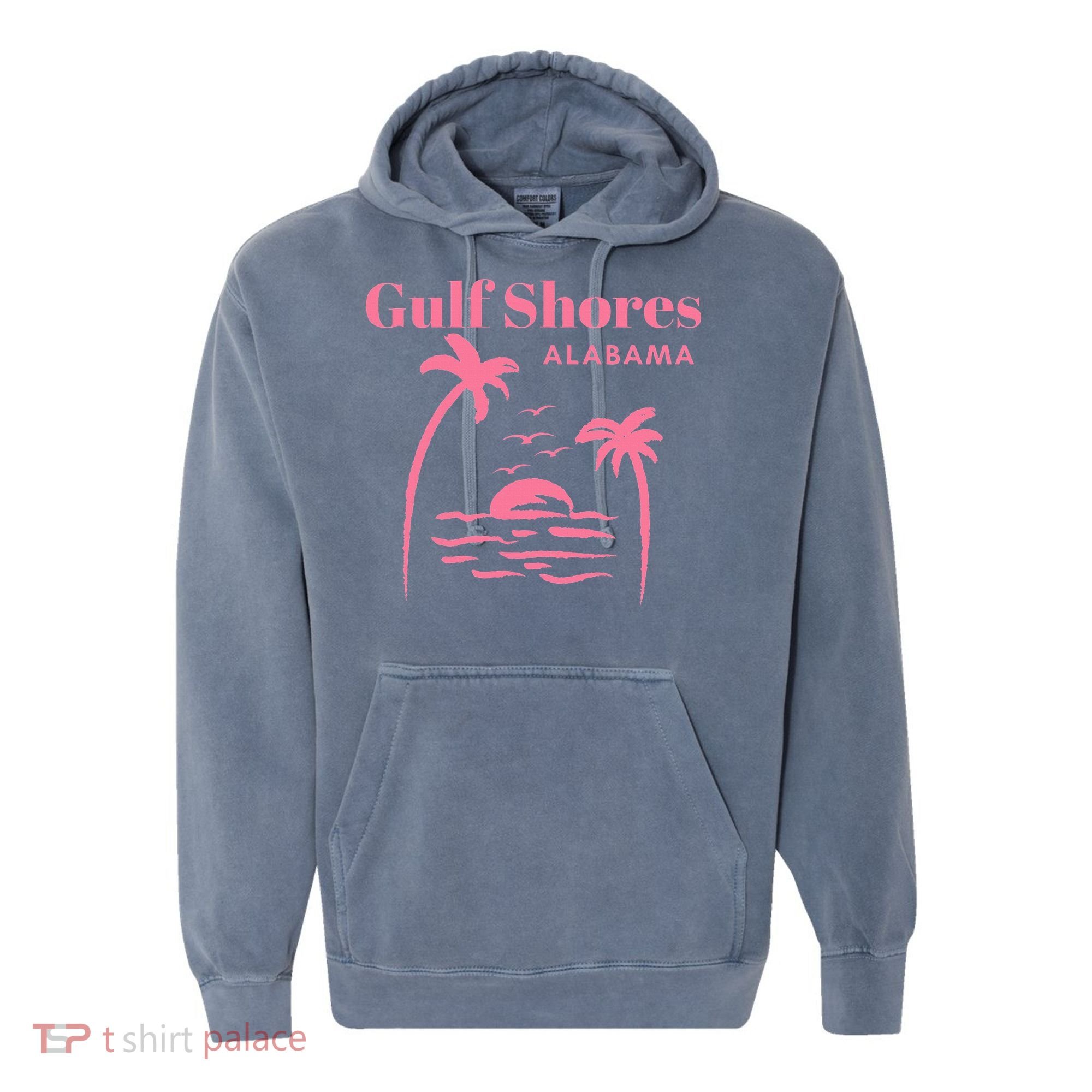 Gulf Shores Alabama Vacation Comfort Colors Garment-Dyed Hooded Sweatshirt