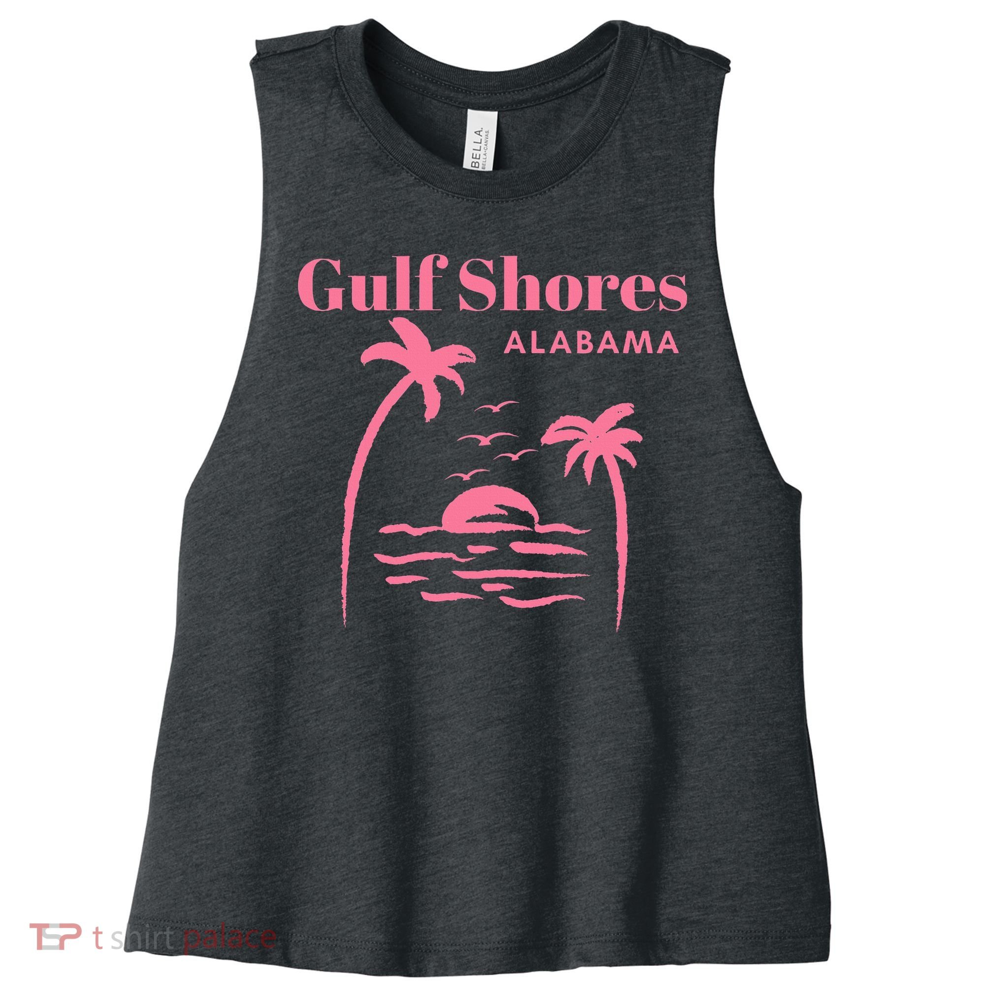 Gulf Shores Alabama Vacation Women's Racerback Cropped Tank