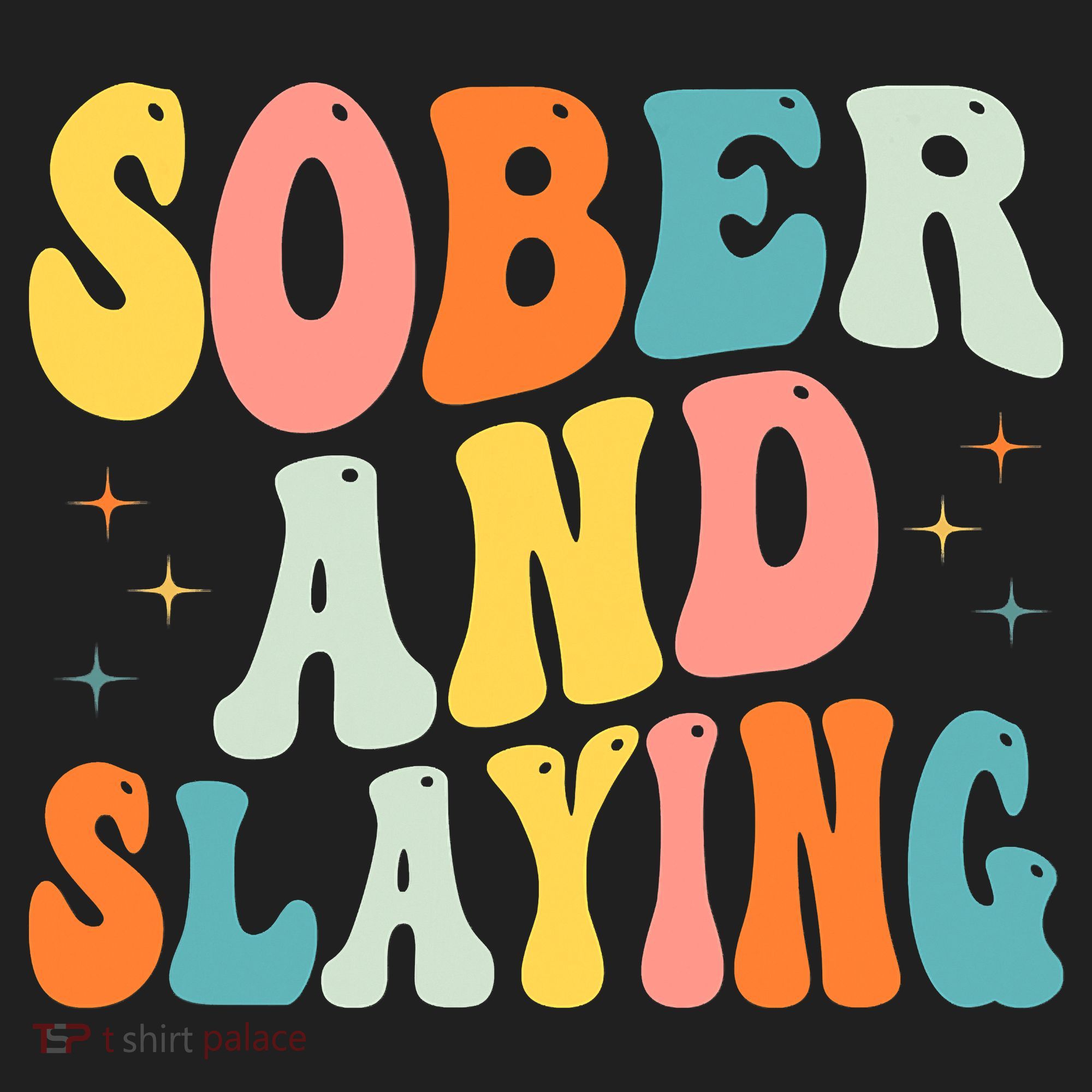 Groovy Sober And Slaying Sobriety Recovery Anniversary Awareness Golf Towel
