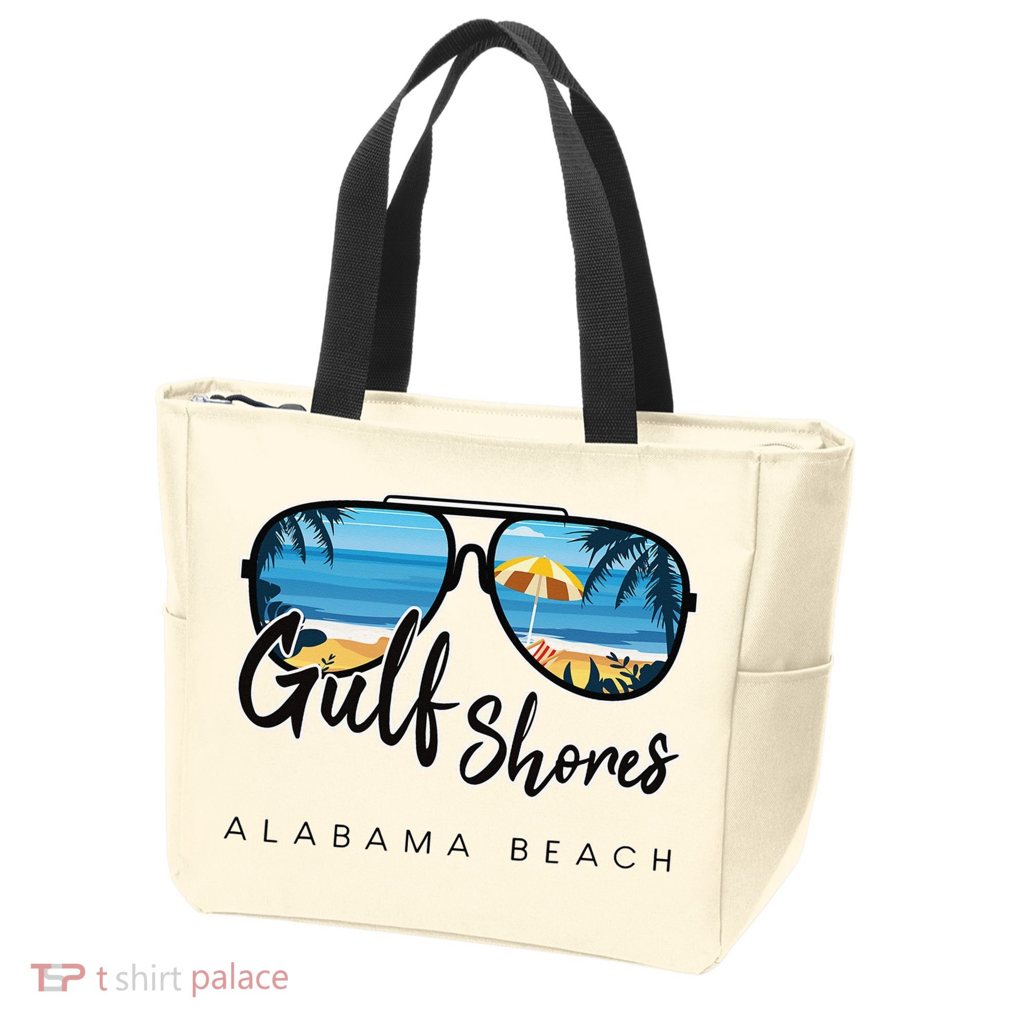 Gulf Shores Alabama Palm Tree Sunglasses Souvenir Tote Bag