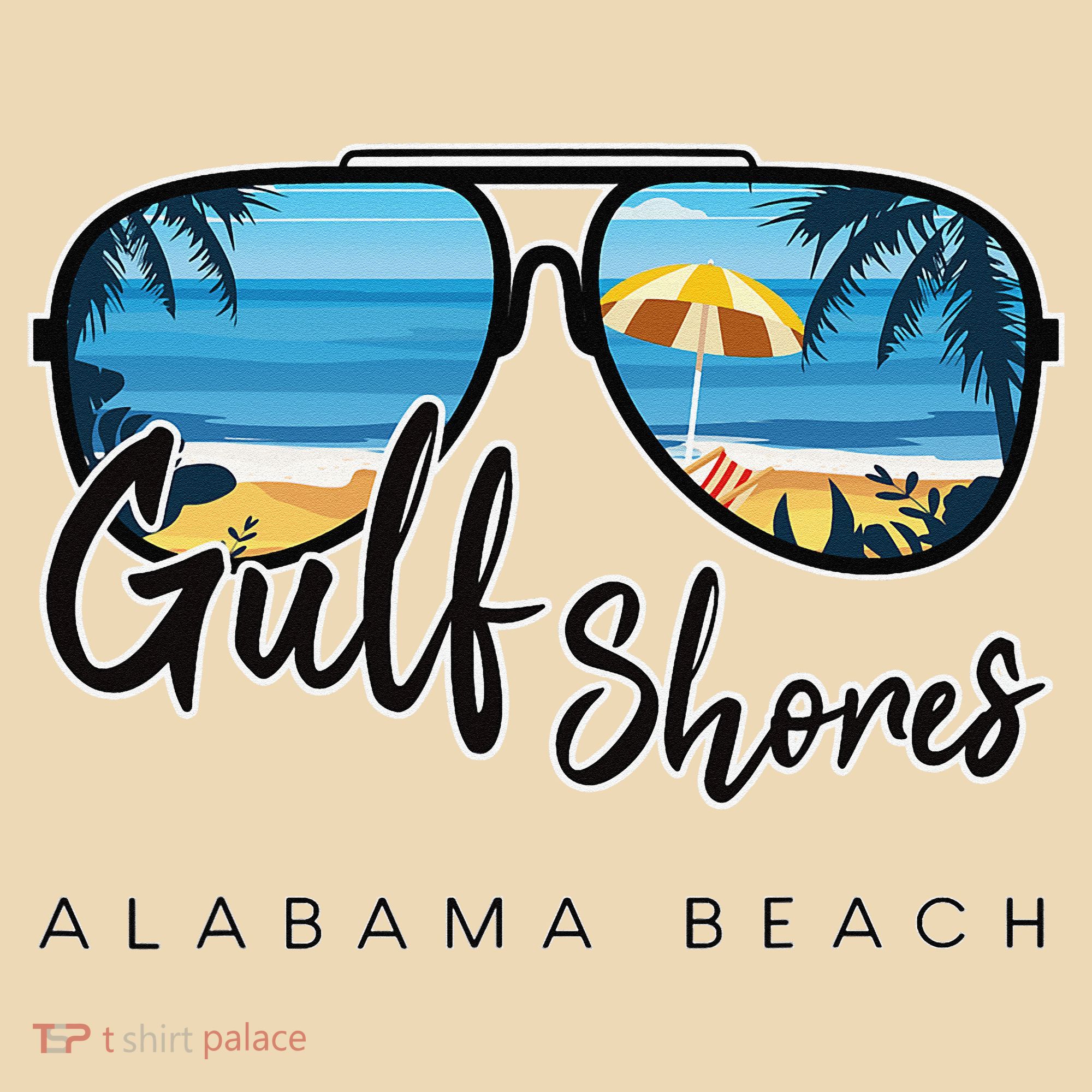 Gulf Shores Alabama Palm Tree Sunglasses Souvenir Tote Bag
