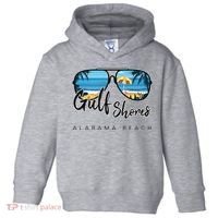 Gulf Shores Alabama Palm Tree Sunglasses Souvenir Toddler Hoodie thumb 0