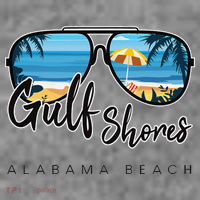 Gulf Shores Alabama Palm Tree Sunglasses Souvenir Toddler Hoodie thumb 2