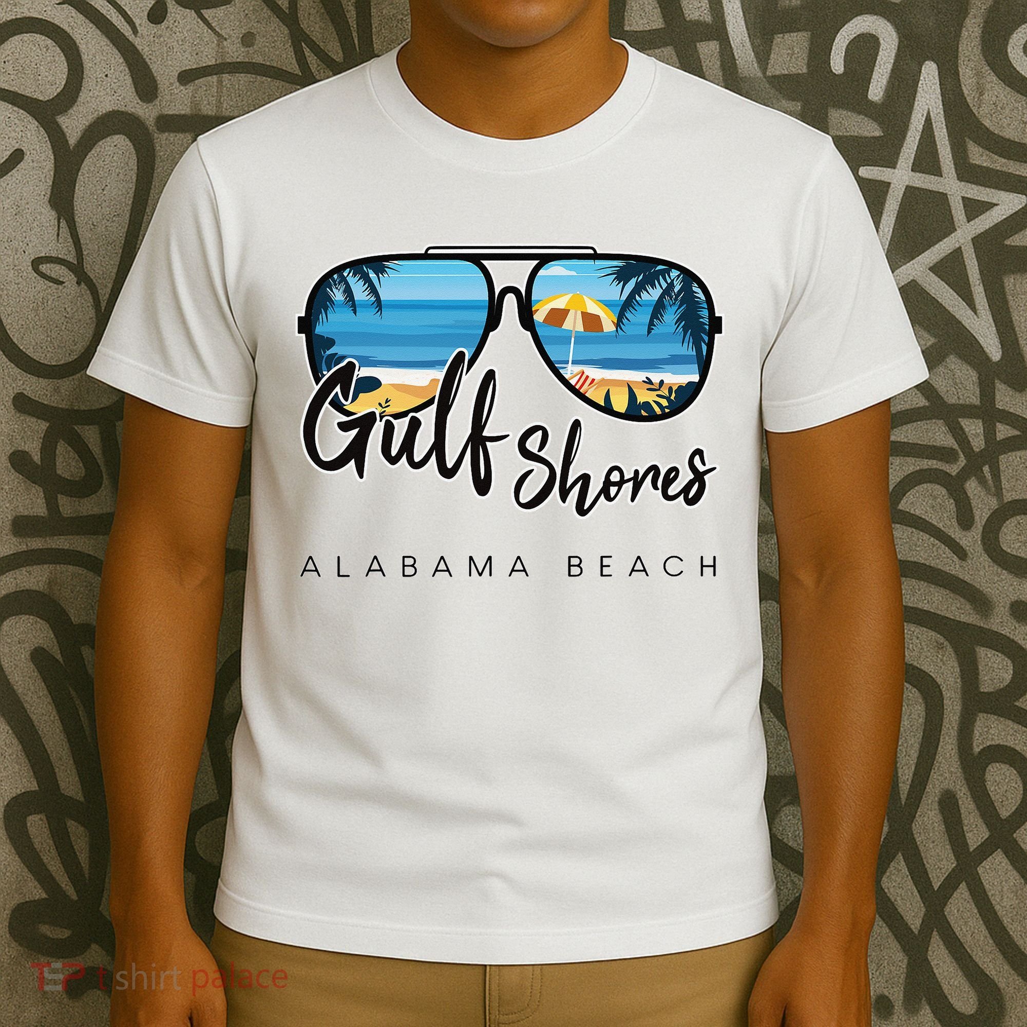 Gulf Shores Alabama Palm Tree Sunglasses Souvenir T-Shirt